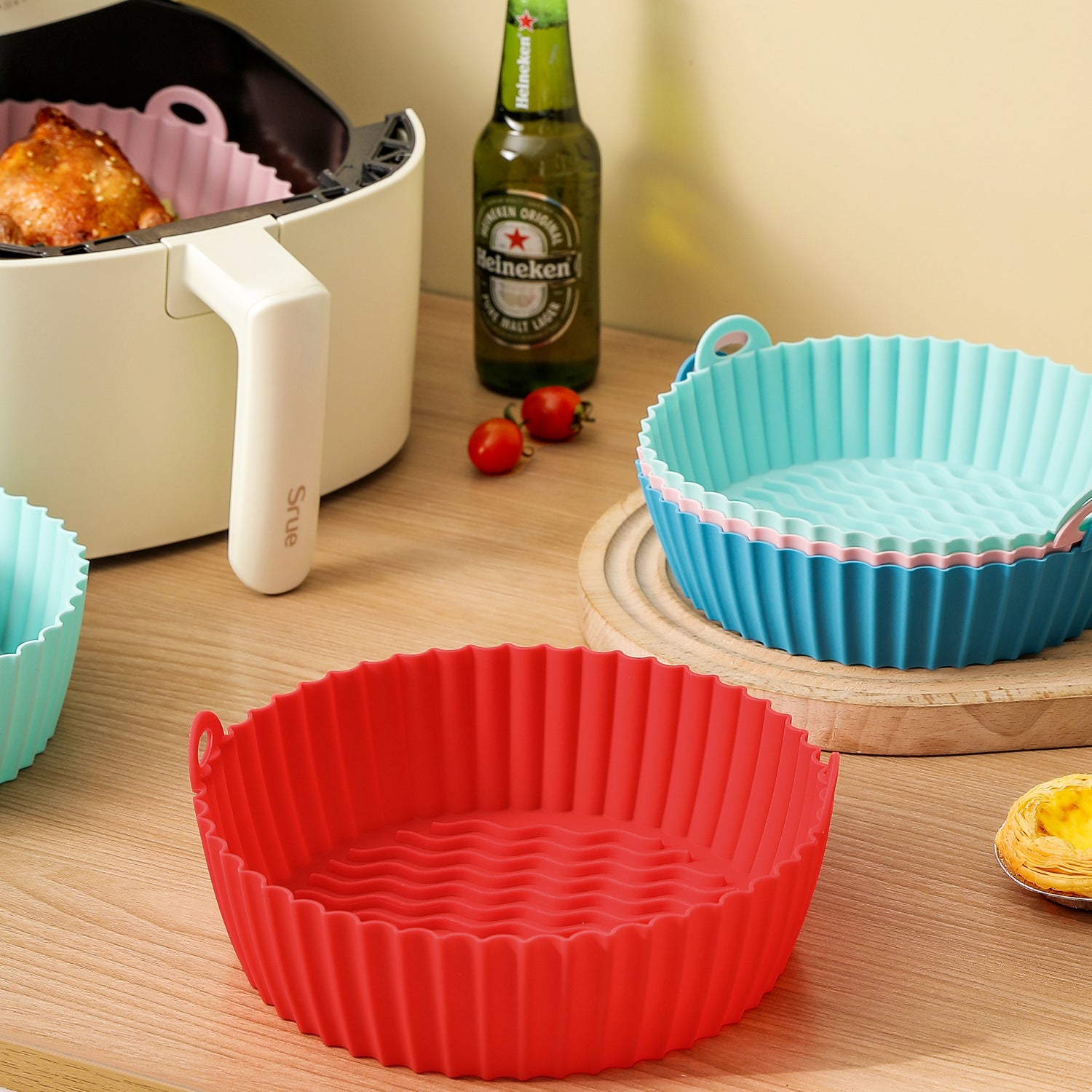 AIR FRYER SILICONE BAKING TRAY